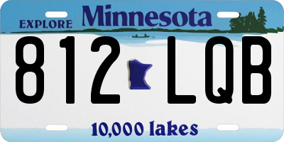 MN license plate 812LQB