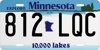 MN license plate 812LQC