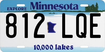 MN license plate 812LQE