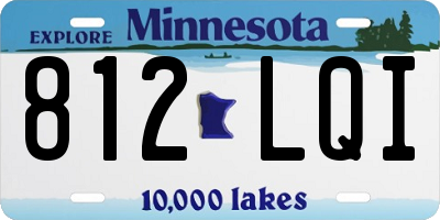 MN license plate 812LQI