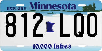 MN license plate 812LQO