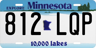 MN license plate 812LQP