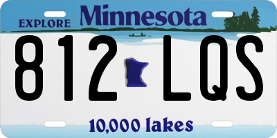 MN license plate 812LQS