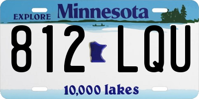 MN license plate 812LQU