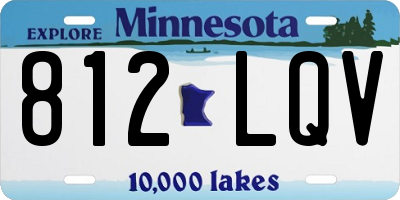 MN license plate 812LQV