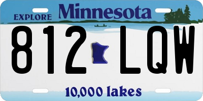 MN license plate 812LQW