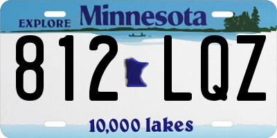 MN license plate 812LQZ