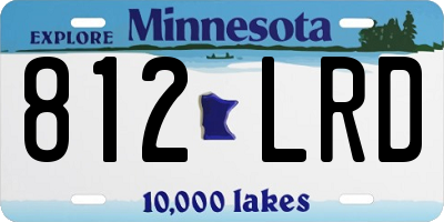 MN license plate 812LRD