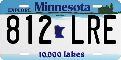 MN license plate 812LRE
