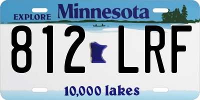 MN license plate 812LRF