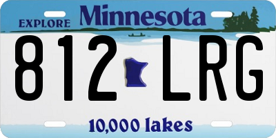 MN license plate 812LRG