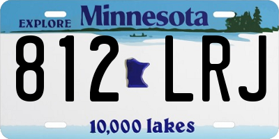 MN license plate 812LRJ