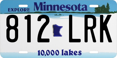 MN license plate 812LRK