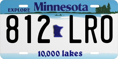 MN license plate 812LRO