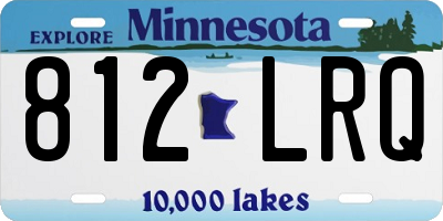 MN license plate 812LRQ