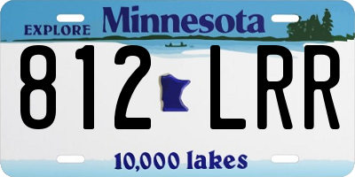 MN license plate 812LRR