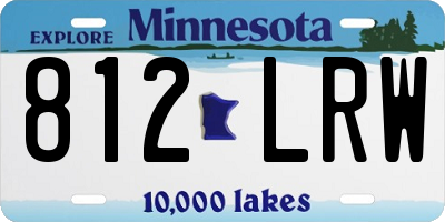 MN license plate 812LRW