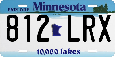 MN license plate 812LRX