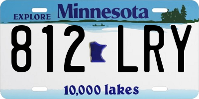 MN license plate 812LRY