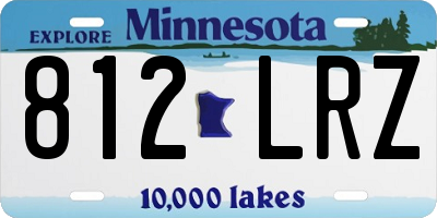 MN license plate 812LRZ