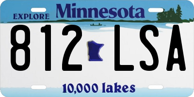 MN license plate 812LSA