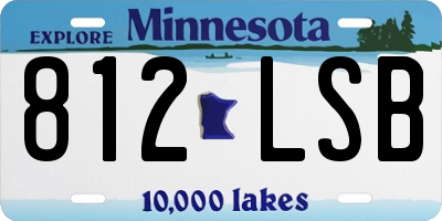 MN license plate 812LSB