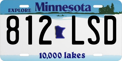 MN license plate 812LSD