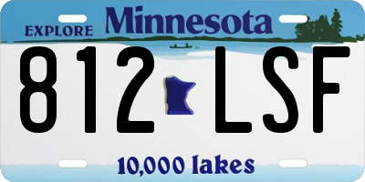 MN license plate 812LSF
