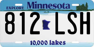 MN license plate 812LSH