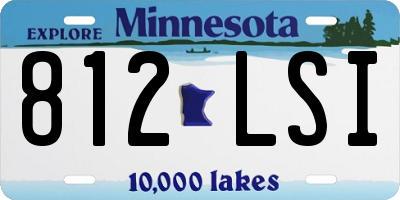 MN license plate 812LSI