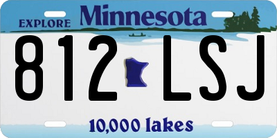 MN license plate 812LSJ