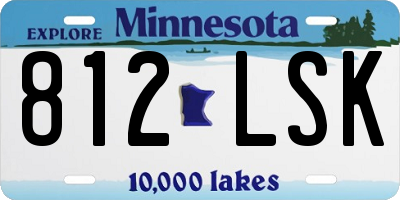 MN license plate 812LSK