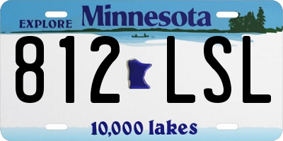MN license plate 812LSL