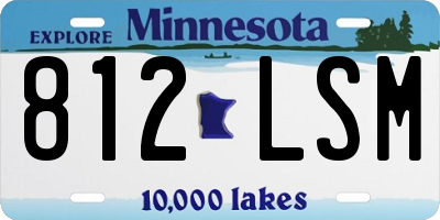 MN license plate 812LSM