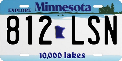 MN license plate 812LSN