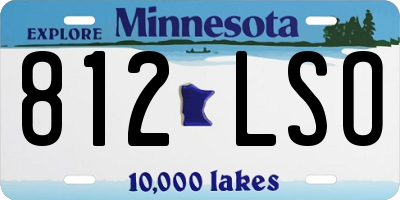 MN license plate 812LSO
