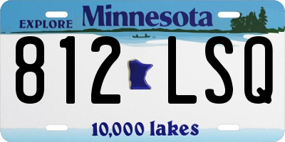 MN license plate 812LSQ