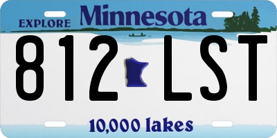 MN license plate 812LST