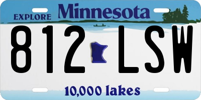 MN license plate 812LSW