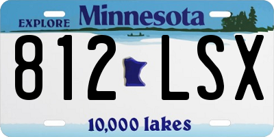 MN license plate 812LSX