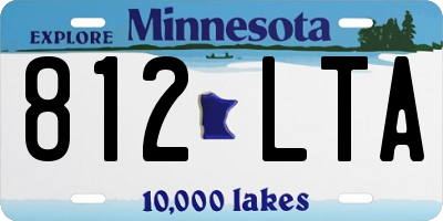 MN license plate 812LTA
