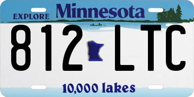 MN license plate 812LTC