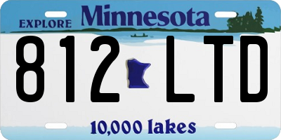 MN license plate 812LTD