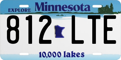 MN license plate 812LTE