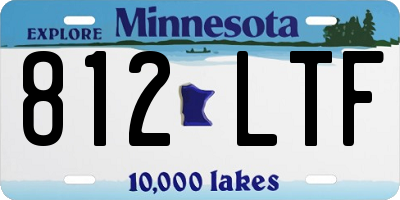 MN license plate 812LTF