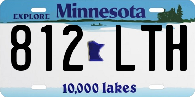 MN license plate 812LTH