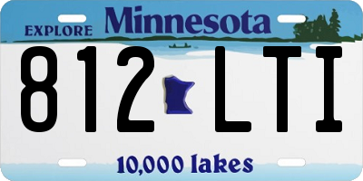 MN license plate 812LTI