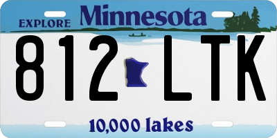 MN license plate 812LTK
