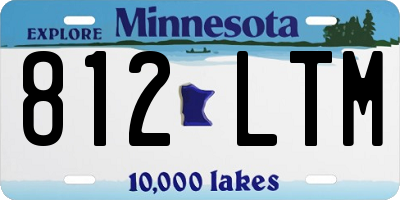MN license plate 812LTM