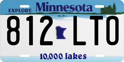 MN license plate 812LTO